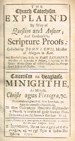 LEWIS ( John ). The Church Catechism Explained by way of question and answer ; and confirm'd by scripture proofs : collected by John Le at Whyte's Auctions