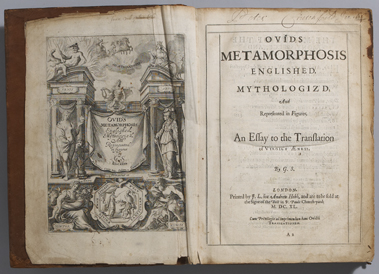 OVID. Ovid's Metamorphosis Englished, mythologiz'd at Whyte's Auctions
