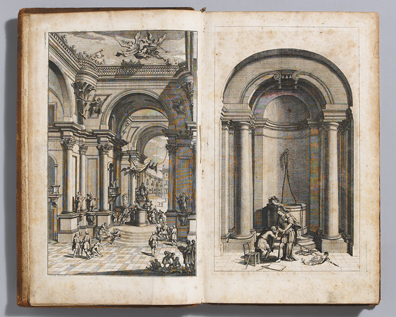 POZZO ( Andrea ). Perspectiva pictorum atq; architectorum  Augsburg, Jeremias Wolff, 1706-1709 <X>FIRST GERMAN & LATIN EDITION at Whyte's Auctions