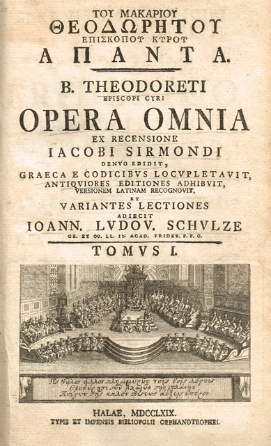 THEODORET, Bp of Cyrrhus. (Greek)  Opera omnia ex recensione Iacobi Sirmondi denuo edidit  et variantes lectiones adiecit Ioann. Lud at Whyte's Auctions