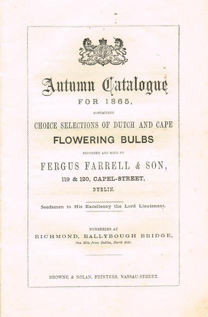 FERGUS FARRELL & SON, DUBLIN. Autumn Catalogue for 1865 at Whyte's Auctions