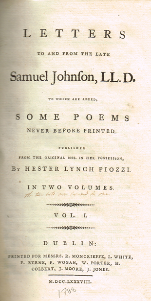 JOHNSON ( Samuel ) at Whyte's Auctions