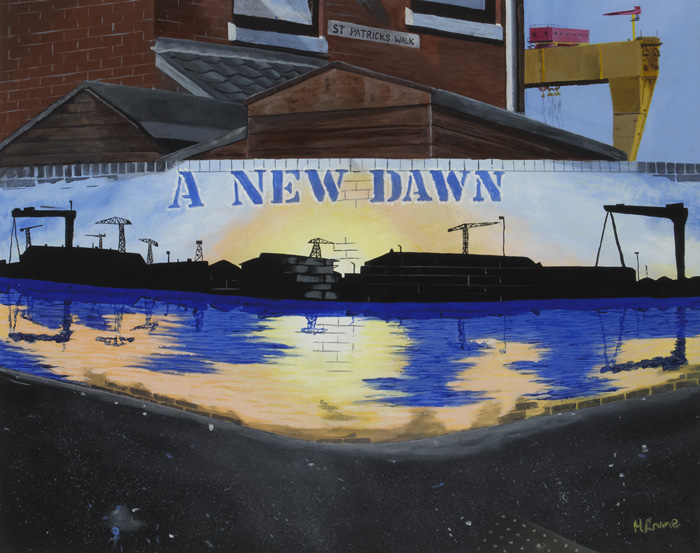 2007: 'A New Dawn' mural by Mark Ervine at Whyte's Auctions