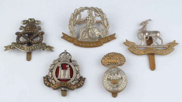 20th Century: Collection of British and Commonwealth military badges at Whyte's Auctions