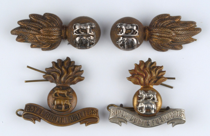 1900-22: Royal Dublin Fusiliers collection of badges at Whyte's Auctions