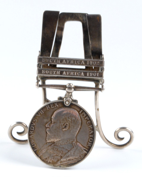 1901-1902: Royal Dublin Fusiliers King's South Africa Medal mess name holder at Whyte's Auctions