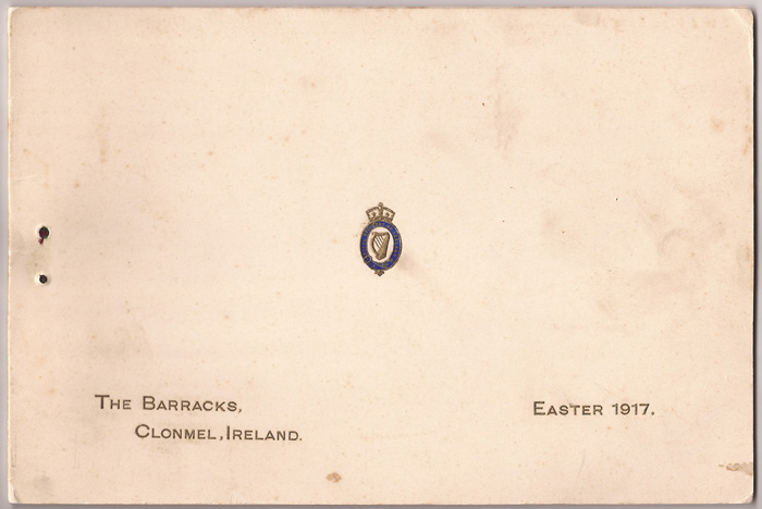 1917: Royal Irish Regiment greetings card to the Imperial Russian Army at Whyte's Auctions