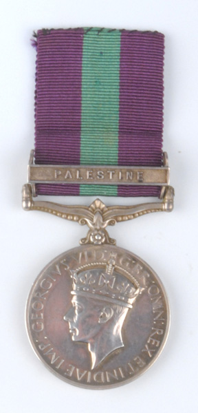 1936-40: Palestine General Service Medal to Wiltshire Regiment Irish casualty at Whyte's Auctions