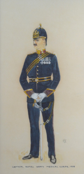 1938: Watercolour of a Captain in the Royal Army Medical Corps at Whyte's Auctions