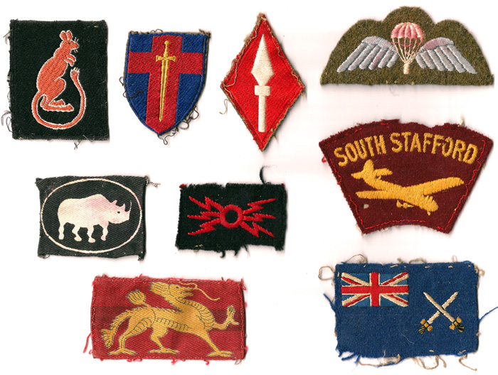 1939-45: Collection of British Regimental, Divisional and unit cloth badges at Whyte's Auctions