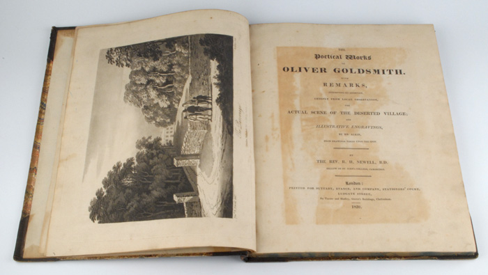 1820: The Poetical Works of Oliver Goldsmith at Whyte's Auctions