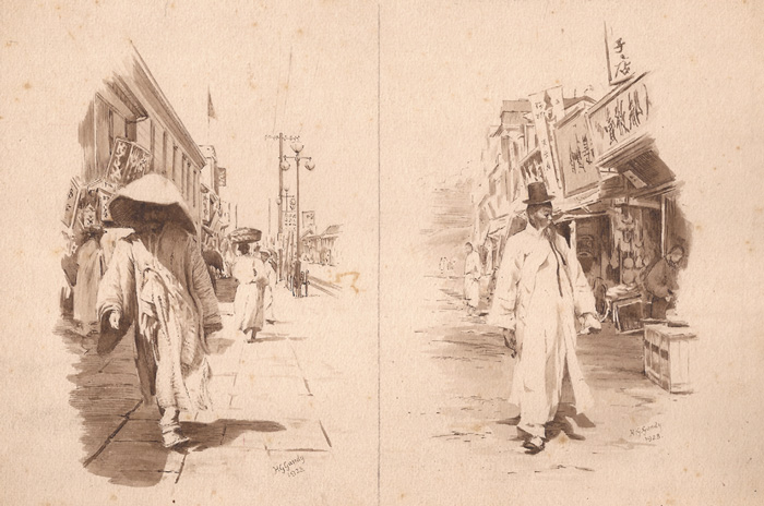 1923: Henry George Gandy DSO OBE drawings of Korea and China
 at Whyte's Auctions