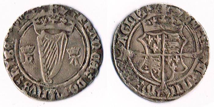 Henry VIII and Anne Boleyn (1533-1536) Harp Issue groat at Whyte's Auctions