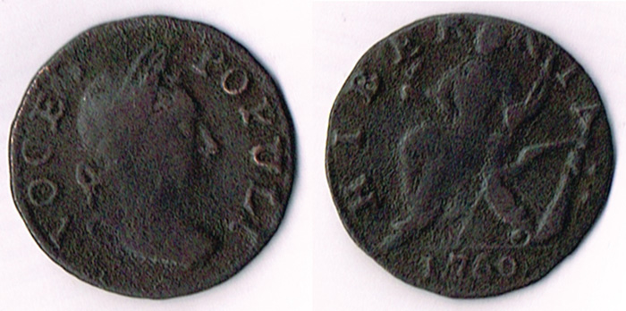 George II (1727-1760). 1760 "VOCE POPULI" halfpenny. at Whyte's Auctions