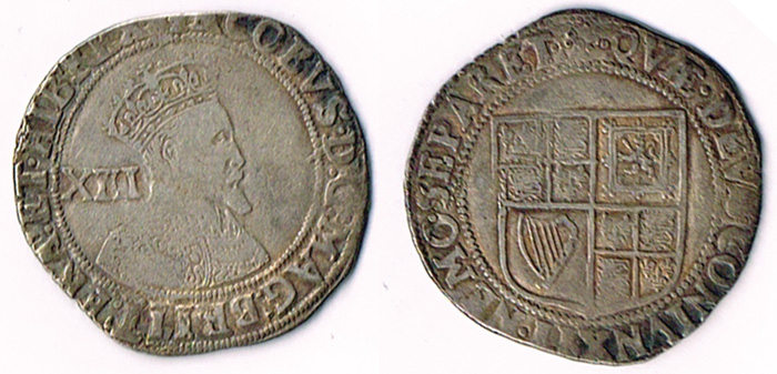 England. James I (1603-1625) shilling, Charles I halfcrowns (2) and shilling. at Whyte's Auctions