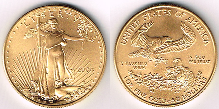 USA. Fifty dollars gold, 2004. at Whyte's Auctions