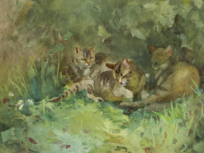 CATS BENEATH A WALL by Mildred Anne Butler sold for 1,400 at Whyte's Auctions