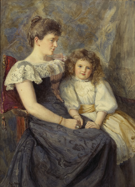 PORTRAIT OF ELIZABETH ROSE AND HER DAUGHTER MURIEL LISA BROWN OF DUBLIN ...