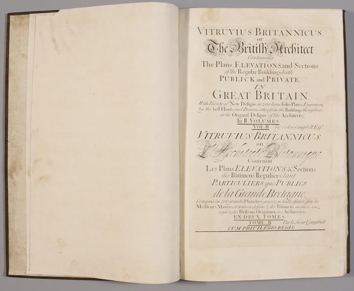1731: Colen Campbell 'Vitruvius Britannicus, or the British Architect ...