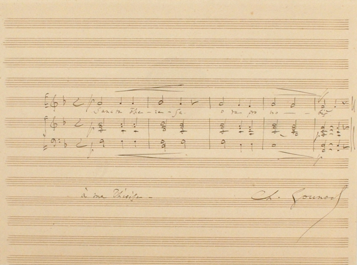Charles Gounod (1818-1893), French composer - A ma Therese" handwritten and signed part composition." at Whyte's Auctions