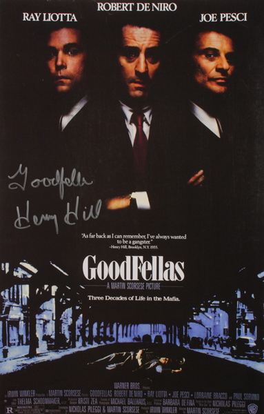 Goodfellas: Henry Hill signed movie poster at Whyte's Auctions