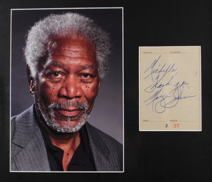 Morgan Freeman: Framed autograph at Whyte's Auctions
