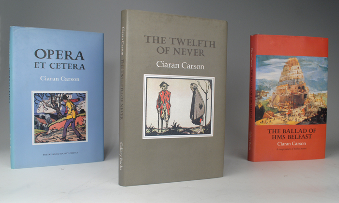 Carson, Ciaran. Collection of signed books including Opera Et Cetera at Whyte's Auctions