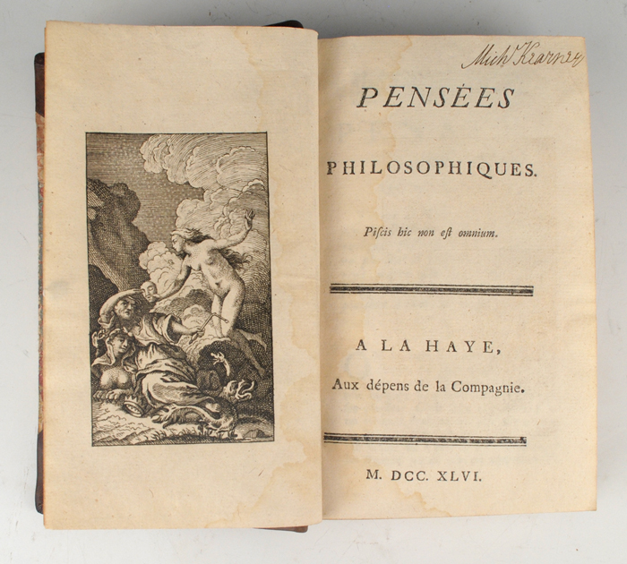 Diderot, Denis. Penses Philosophiques at Whyte's Auctions