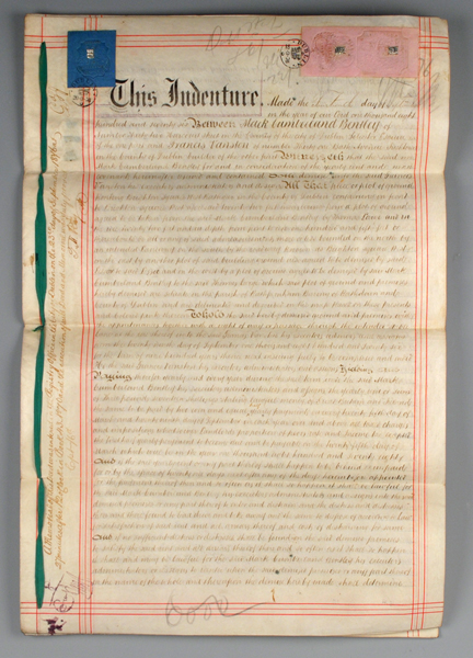 1876: Original indenture for the birthplace of James Joyce at Whyte's Auctions