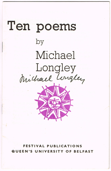 Longley, Michael: Ten Poems at Whyte's Auctions