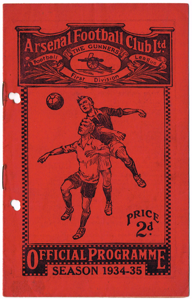Football. Mixed lot of scarce programmes including 1935 Arsenal v Middlesbrough. at Whyte's Auctions