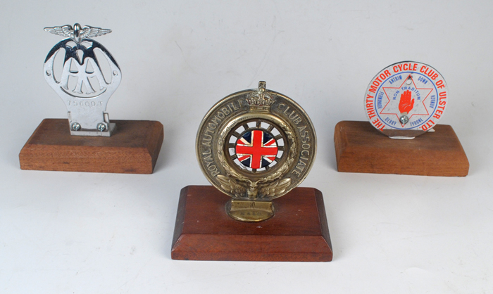 20th Century: Ulster Automobile Club Collection including hood badges at Whyte's Auctions