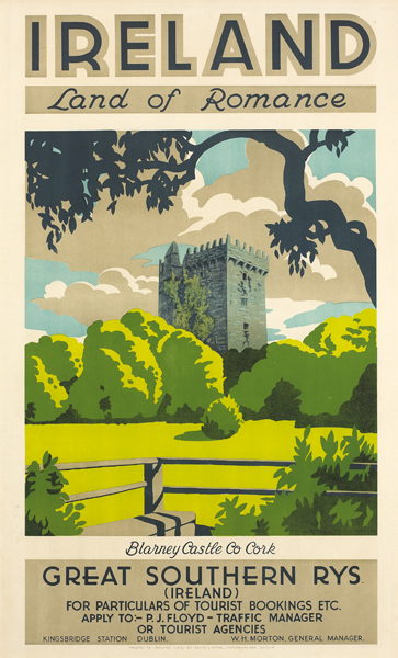 1930s: Great Southern Railways Blarney Castle poster at Whyte's Auctions
