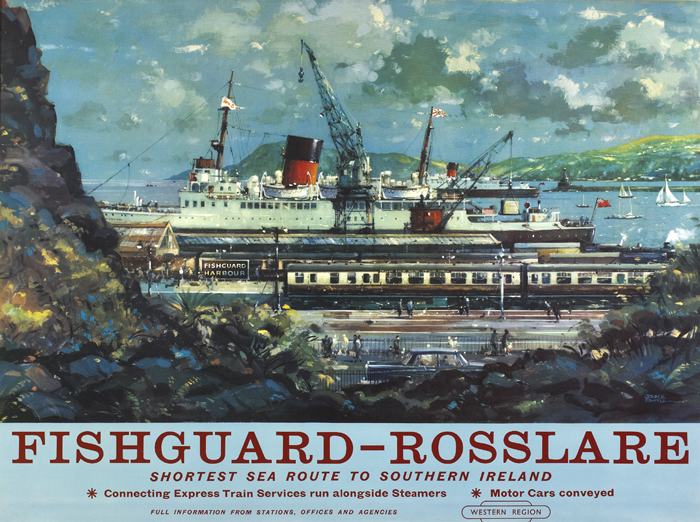 British Railways Fishguard to Rosslare Poster at Whyte's Auctions