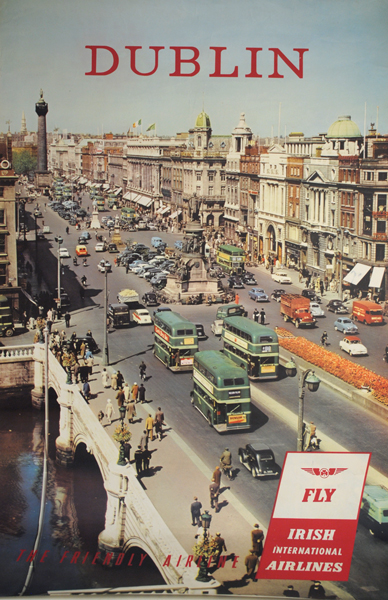 circa 1960: Aer Lingus O'Connell Street poster at Whyte's Auctions