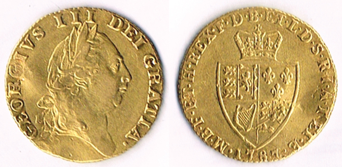 George III gold guinea, 1787. at Whyte's Auctions