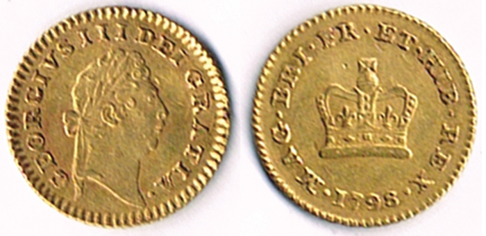 George III gold third guinea 1798. at Whyte's Auctions