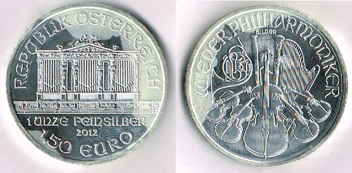 Austria: 2012 Vienna Philharmonic Orchestra silver 1.5 euro, a quantity. at Whyte's Auctions