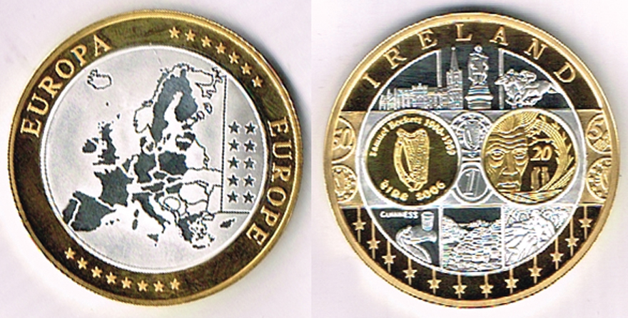 Euro silver and gold plated commemorative proofs, 2007. at Whyte's Auctions
