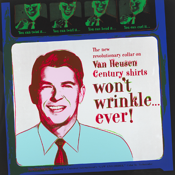 VAN HEUSEN (RONALD REAGAN), FROM ADS, 1985 by Andy Warhol (USA, 1928-1987) at Whyte's Auctions