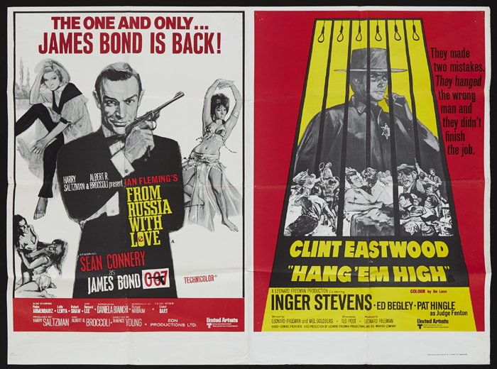 From Russia With Love/Hang 'Em High combination poster. at Whyte's Auctions