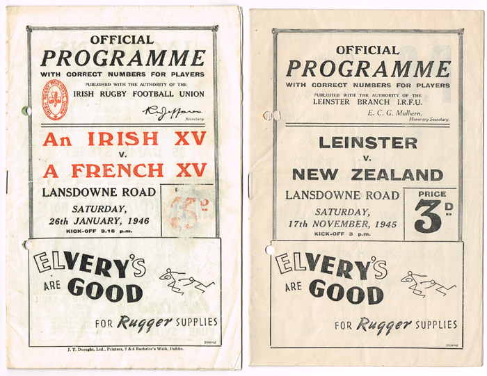 1940's Irish Rugby Football Union, Lansdowne Road at Whyte's Auctions