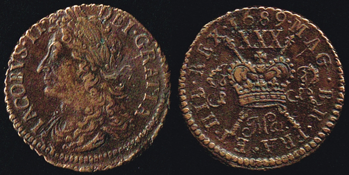 Ireland James II "Gunmoney" large halfcrown, March 1689. at Whyte's Auctions