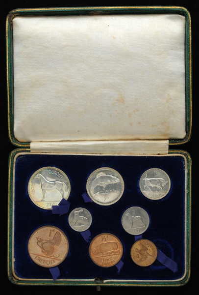 1928 Proof set, farthing to halfcrown. (2) at Whyte's Auctions