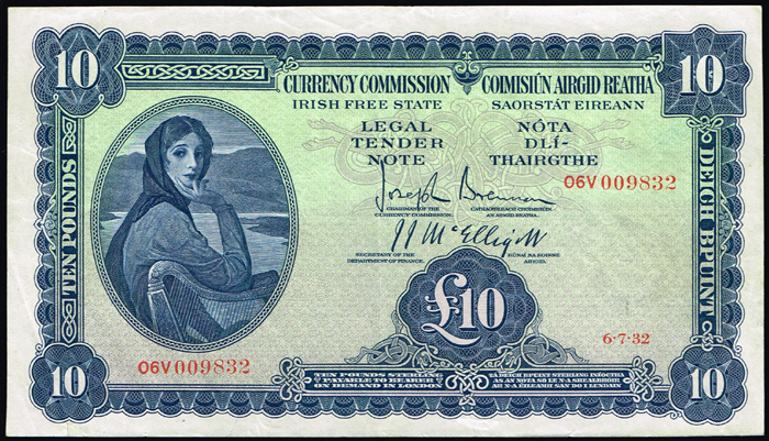 Currency Commission 'Lady Lavery' Ten Pounds, 6-7-32. at Whyte's Auctions