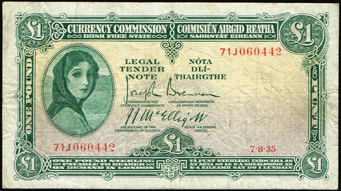 Currency Commission 'Lady Lavery' One Pound 1931-1935. (3) at Whyte's Auctions