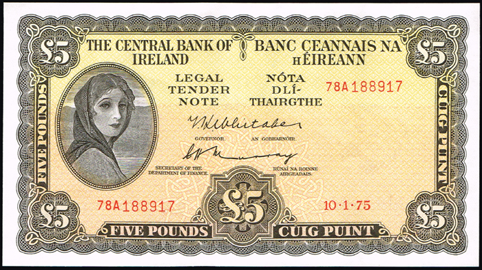 Central Bank 'Lady Lavery' Ten Pounds and Five Pounds (9) at Whyte's Auctions
