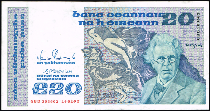 Collection of Central Bank of Ireland 'B Series' Twenty Pounds. (3) at Whyte's Auctions