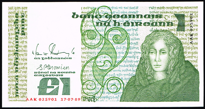Collection of Central Bank of Ireland 'B Series' One Pound. (15) at Whyte's Auctions