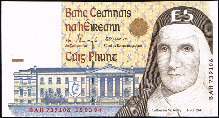Collection of Central Bank of Ireland 'C Series' Five Pounds. (7) at Whyte's Auctions